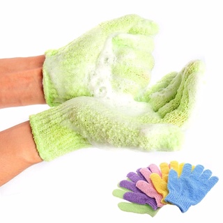 1 pieza exfoliante guantes de baño de ducha/suave exfoliante limpieza profunda cuerpo baño exfoliante