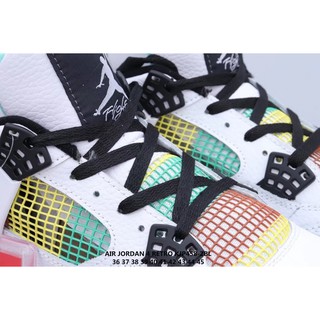 NIKE Air Jordan 4 Aj4 Zapatos Deportivos Casuales Para Hombre Zapatillas De Baloncesto Retro'White / University Red / Mint / Black ' (9)