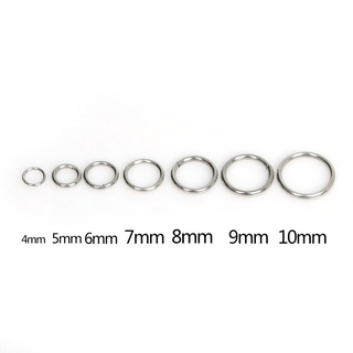 Aryastark 200 unids/lote 4/5/6//7/8/9/10 mm anillos de salto de acero inoxidable único bucles abiertos anillos de salto y anillos divididos para bricolaje joyería