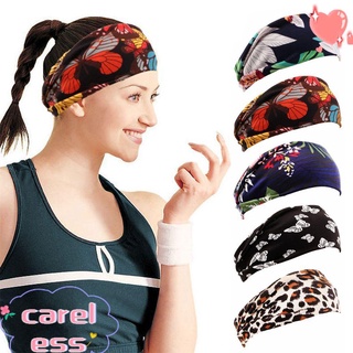 descuidado boho impresión de las mujeres diademas elásticas deportes turbante yoga bandas de pelo nueva moda headwear de secado rápido correr fitness accesorios para el cabello