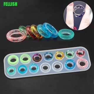 [Fellish] 14 agujeros anillo de silicona molde de joyería colgante fabricación de resina epoxi molde herramienta DIY 436M
