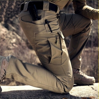 IX7 pantalones tácticos de carga militar deportes al aire libre senderismo pantalones de combate Multi-bolsillo pantalones