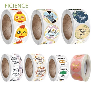 FICIENCE 500pcs Chick Easter Gift Lable Scrapbook Seal Sticker Thank You Label Stickers Easter Decoration Kraft Supplies Stationery Vintage Paper Sticker