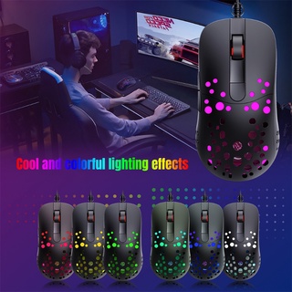 amp* A904 RGB Wired Gaming Mouse USB Luminous Mouse 6 Buttons Game Macro Programming