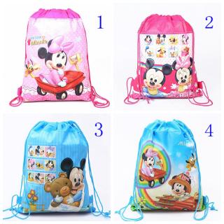 1PCS Mickey Minnie Mouse fiesta bolsas de regalo mochila Goodie bolsa no tejida con cordón bolsas