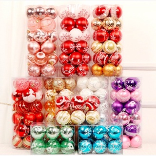 Bolas brillantes de navidad pintadas paquetes de bolas de árbol de navidad decoración bolas