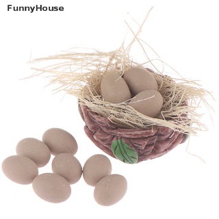 [funnyhouse] 1/12 1/6 casa de muñecas miniatura accesorios cocina comida Mini huevo con cesta caliente