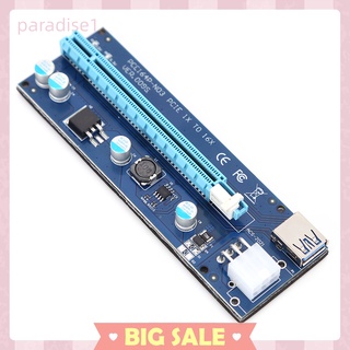 (*) Pci Express tarjeta elevadora Cable USB PCI-E 1X a 16X extensor adaptador PCIe (8)