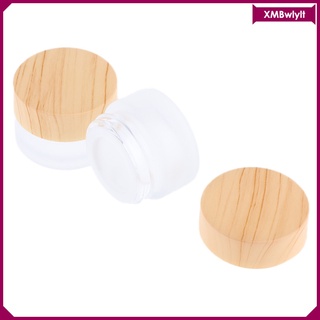 2 paquetes de vidrio maquillaje crema muestra frascos caso protector solar contenedores cosméticos