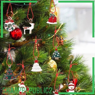 [SHARPREPUBLIC2] Calendario de adviento 2021 24 piezas adornos colgantes de árbol de navidad decoraciones