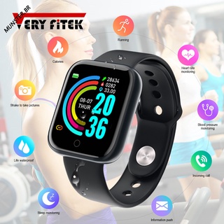 y68 smart watch fitness tracker digital ritmo cardíaco jam tangan wanita
