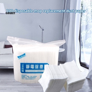 100pcs Disposable Electrostatic Dust Removal Mop Paper Home Kitchen Bathroom Cleaning Cloth
