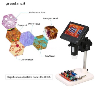 greedancit 1000x 4.3" usb lcd 720p microscopio digital video lupa cámara led luz co