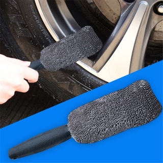 Microfiber Long Handle Tire Brush Car Cleaner Small Brush Plating Wheel Hub Brush Car Wash Paint Care Auto Cleaning Tool (1)