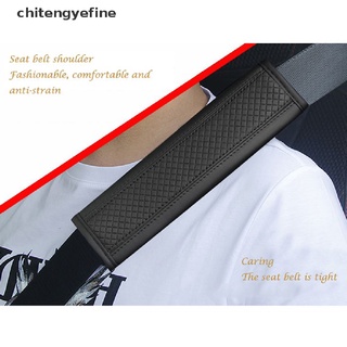 ctyf - cinturón de seguridad con relieve de piel de fibra para el hombro, funda de seguridad para coche