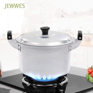 jewwes cocina de gas cocina cocina de gas utensilios de cocina olla de sopa de doble oreja de aluminio engrosado hogar ramen fideos cocina antiadherente estofado olla