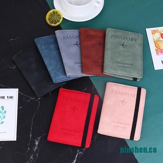 (yunHot) mujeres hombres Vintage negocios pasaporte cubre titular multifunción banco tarjeta caso