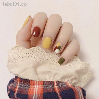 ☸┅Parche de uñas falsas fototerapia terminado verano limón manicura parche completo uñas de novia mujer embarazada personalización de uñas