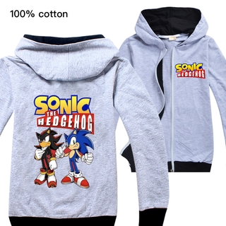 Spot 2020 juego caliente de dibujos animados Sonic the Hedgehog impresión niños con capucha abrigo chaqueta niños sudaderas Outwear