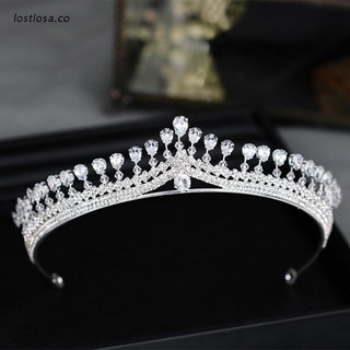 los bride crown zircón luxury headwear mujer joyería boda moda tiara adornos
