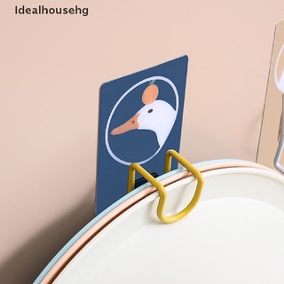 [idealhousehg] gancho de lavabo de dibujos animados para cocina, sin costuras, gancho adhesivo, baño, multifuncional, venta caliente