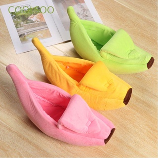COOLSOO Comfortable Sleeping Pet Bed Mat Blanket Pad Kennel Dog Nest Pet Supplies Bananas Shape Soft Cat Warm Bed/Multicolor