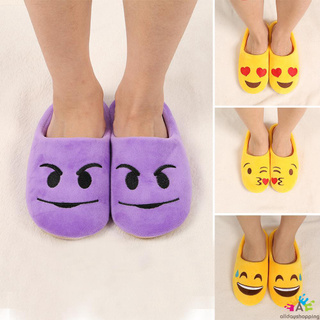 moda emoji zapatillas cálidas interior zapatos de piso (5)