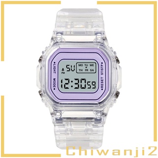 [CHIWANJI2] Reloj deportivo transparente Digital LED impermeable reloj de pulsera