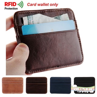 VICENORY Fashion Slim Wallet Pu Leather Anti-chief RFID Blocking Credit Card Holder Carbon Fiber Coin Pocket Men's Money Clip