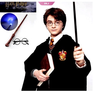 Harry Potter Varita mágica y gafas Varitas brillantes Accesorios de cosplay Electrónica para niños Regalos Regalo de Halloween Regalo de Navidad 【KU2】