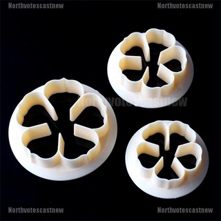 northvotescastnew 3 pzs molde cortador de pasteles fondant para galletas de rosa/flor de rosa/pasta sugarcraft decoración molde nvcn