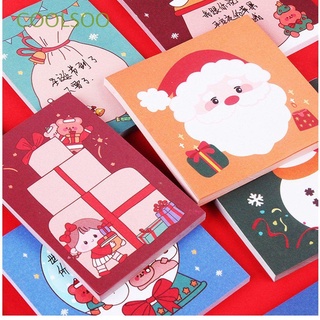 COOLSOO Notas Adhesivas Decorativas Papelería Serie De Navidad Bloc De Planificador Decoración Suministros De Oficina Papel Mensaje Nota Pegatinas