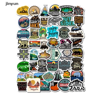 jinyun 50pcs Outdoor Forest Hiking Camping Travel Decal Sticker DIY Wqter Bottle Laptop .