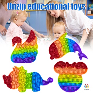 Pop Fidget juguetes arco iris Push It burbuja antiestrés juguetes adultos niños recreación estrés juguete sensorial para autismo
