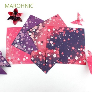 marohnic colorido papel artesanal plegable scrapbooking origami papel doble cara diy decoración 60pcs cuadrado niños hechos a mano sakura/multicolor