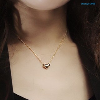 [SH] collar con colgante de corazón de amor elegante para mujer/cadena/accesorio de joyería/regalo (6)