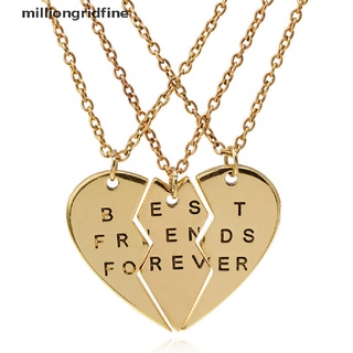 Collar Con Colgante De Corazón Roto De 3 Piezas MICO Fashion Best Friends Forever (1)