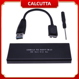 calcutta M.2 NGFF to USB 3.0 SSD SATA HDD External Enclosure Case Adapter Aluminium Box
