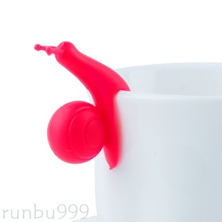 [Runbu999] 10 unids/set de dibujos animados forma de silicona bolsa de té titular taza taza infusores colador Clips Color aleatorio