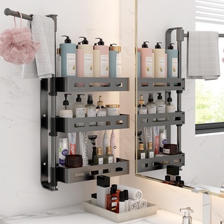 Inodoro baño estante lavabo tocador almacenamiento de cosméticos inodoro inodoro montado en la pared perforadora gratis