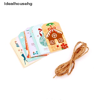 [idealhousehg] 100pcs etiqueta de papel etiqueta de navidad decoración etiquetas colgante regalo tarjeta diy venta caliente