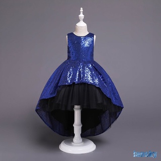 lansky vestido de niña nueva princesa manga larga encaje fiesta de cumpleaños vestido de ropa azul lansky