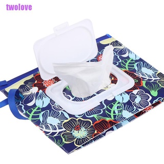 [twolove] bolsa de almacenamiento para limpieza de toallitas húmedas, fácil de llevar, contenedor de pañuelos EVA, 18 x 14 cm