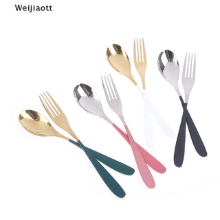 [Wei] Cuchara de acero inoxidable tenedor vajilla cocina reutilizable cubiertos de viaje vajilla