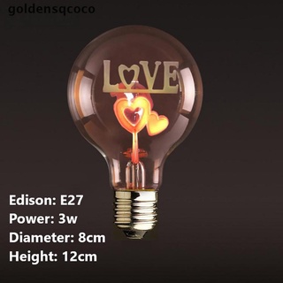 Coco Vintage G80 Edison bombilla LED E27 220V flor amor rosa lámpara incandescente bombilla.