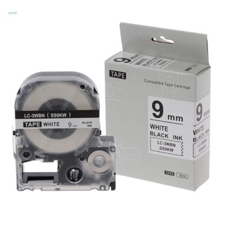 root negro sobre blanco etiqueta cinta compatible epson etiqueta cintas 9 mm para lw-300 lw-400