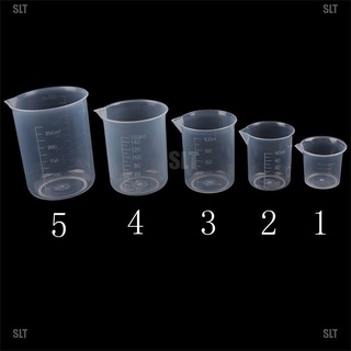 <SLT> 2Pcs Transparent Kitchen Laboratory Plastic Volumetric Beaker Measuring Cup (1)