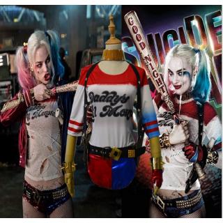 Suicide Squad Harley Quinn Cosplay Disfraz Abrigo Pantalones Cortos Conjunto
