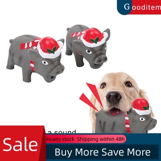 gooditem perro cachorro de dibujos animados de navidad cerdo exprimir gritos anti mordedura dientes molienda mascota juguete