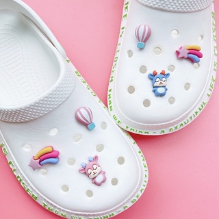 Crocs zapato decoración zapato hebilla ciervo arco iris aire caliente globo zapato hebilla niños moda decoración accesorios